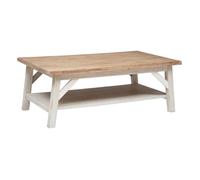 Table basse ""Olbia"" en acacia 120x70cm blanc - Atmosphera Créateur d'intérieur