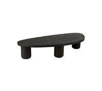 Table basse organique 157x61x34 cm à reliefs noir