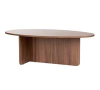 Table basse organique effet Noyer 120 cm - Nira