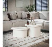 Table basse organique en marbre composite NOLAN (lot de 2)