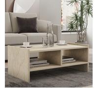 Table basse Oria Dmora, en bois noble effet marbre beige 90x50x35h cm