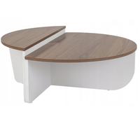 Table basse Orion noyer blanc 90 x 60 x h30cm