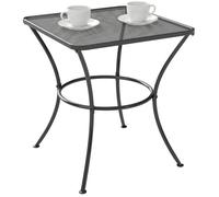 Table basse - Outsunny - carrée bistro jardin plateau maillé métal anticorrosion terrasse - métal - 45x45x50cm - noir