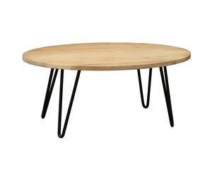 Table basse ovale bois manguier massif L100 cm VIBES