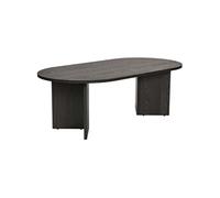 Table basse ovale en aggloméré Sable bois noir