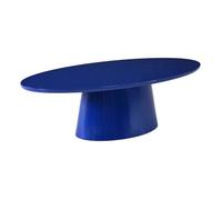 Table basse ovale finition glossy bleu - Nell