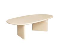 Table basse ovale finition glossy crème - Rumi