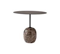 &Tradition Table basse ovale Lato LN9 Noir - marbre Emperador
