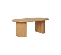 Table basse Ovale Pieds Relief MDF Effet bois naturel - ANKARA - ALTOBUY Marron G