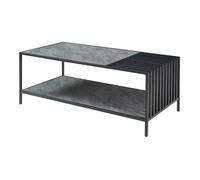Table basse Pärghos 120 x 60 x 45 cm noir / aspect marbre