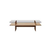 Table Basse Parallel 120x60 Chêne Pigmenté Blanc
