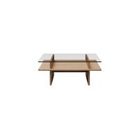 Table Basse Parallel 90x90 Chêne Pigmenté Blanc