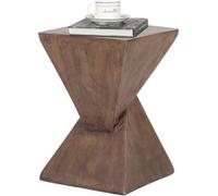 Table basse - Petite table en bois - Table d'appoint - Table simple - Table basse - Forme couleur sable - Pierre - Bois brun