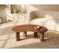 Table basse placage noyer - Naturel foncé - CALYNOR