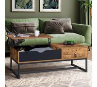 Table Basse Plateau Relevable Chicago 1 Tiroir Design Industriel Multicolore