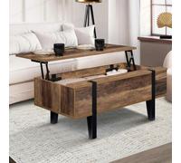 Table Basse Plateau Relevable Rectangulaire Austria Bois Pied Épingle - Idmarket