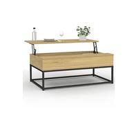 IDMarket – Table basse Detroit – Plateau relevable rectangulaire, design industriel