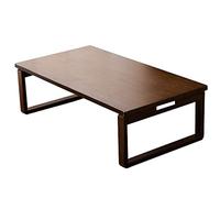 Table basse pliable en bois massif pour petits espaces, balcon et bureau d'ordinateur, table à thé créative pour baies vitrées et zones compactes