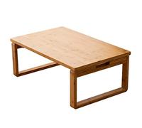 Table basse pliable en bois massif pour petits espaces, balcon et bureau d'ordinateur, table à thé créative pour baies vitrées et zones compactes