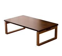 Table basse pliable en bois massif pour petits espaces, balcon et bureau d'ordinateur, table à thé créative pour baies vitrées et zones compactes