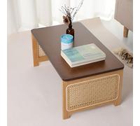 Table basse pliante japonaise polyvalente - Bureau en bois pour salon de thé - Mesa pliable peu encombrant pour s'asseoir, décoration d'intérieur et utilisation multifonctionnelle