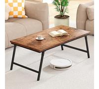 Table Basse Pliante, Table d'Appoint, Pieds de Table Pliables, Conception avec Boucle Fixant Efficacement Les Pieds de Table, Adaptée à la Chambre à Coucher, aux Meubles de Salon, 105x55x40cm, Brun
