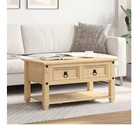 Table basse - Plusieurs Niveaux - avec tiroirs Corona 85x50x45 cm - Bois de pin massif - Salon Moderne(45914) ZLH
