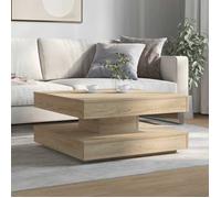Table basse - Plusieurs Niveaux - rotative à 360 degrés chêne sonoma 70x70x34,5 cm - Salon Moderne(70300) ZLH