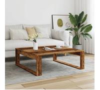 Table basse - Plusieurs Niveaux - vieux bois 100x100x35 cm - Bois d'ingénierie - Salon Moderne(22651) ZLH