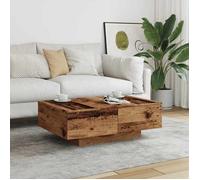 Table basse - Plusieurs Niveaux - vieux bois 90x60x31 cm - Bois d'ingénierie - Salon Moderne(69002) ZLH