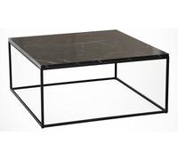 Table basse Poly-Royal noir blanc 75 x 75 x h43cm