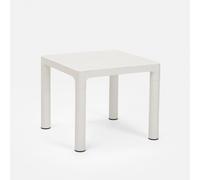 Table basse pour bar ou jardin Carré 45x45 cm pour intérieur et extérieur Aviat - Blanc