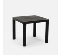 Table basse pour bar ou jardin Carré 45x45 cm pour intérieur et extérieur Aviat - Noir