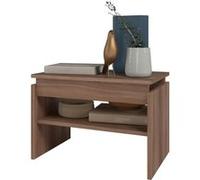Table Basse Rectangle 2 Niches Châtaignier L 53.5 H 37 P 33 cm - L 53.5 x l 33 x H 37 cm marron G