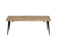 Table basse rectangle en bois et métal