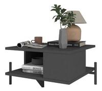 Table Basse Rectangle Pieds Métal Noire L 51.5 H 26 P 44.5 cm - L 51.5 x l 44.5 x H 26 cm noir G