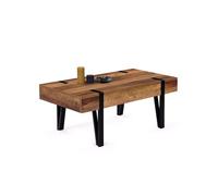 IDMarket - Table basse Austria rectangulaire 1 tiroir bois pied épingle 100 cm