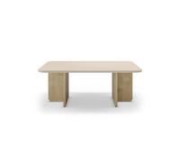 Table basse rectangulaire 100cm en mélamine Chêne clair