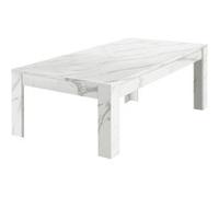 Table Basse Rectangulaire Aspect Marbre Blanc - PIRALIA - ALTOBUY Blanc G