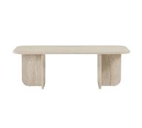 CALICOSY - Table basse rectangulaire avec plateau aux bords arrondis L120 cm - BECAJ - Travertin