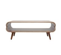 Table basse rectangulaire vintage bois foncé noyer L118 cm TAKLA