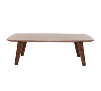 Table basse rectangulaire vintage bois foncé noyer L120cm FIFTIES