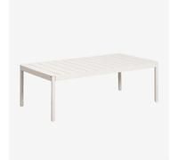 Table Basse Rectangulaire De Jardin 110x60 Cm En Aluminium Boleni Blanc Gardenia Blanc