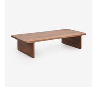 Table Basse Rectangulaire De Jardin 140x65 Cm En Bois D'acacia Noira Brun Acacia