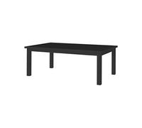 Outsunny Table basse rectangulaire plateau à lattes en aluminium 100x60x37 cm noir