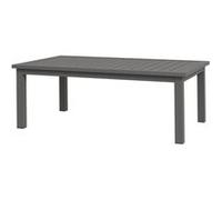 Outsunny Table basse rectangulaire table de jardin plateau à lattes pour intérieur/extérieur en aluminium, dim. 100L x 60l x 37H cm, marron