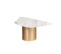 Table basse rectangulaire effet marbre et métal doré L120 cm Nova - Amadeus