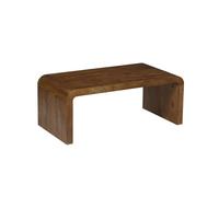 Table basse rectangulaire en bois de manguier massif 100cm noyer