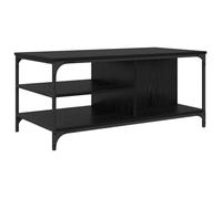 Table basse rectangulaire en bois d'ingénierie - vidaXL - Chêne Noir - 100x50x45 cm - Rustique et industrielle