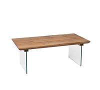 Table basse rectangulaire en bois et verre L120 cm Davis - Amadeus